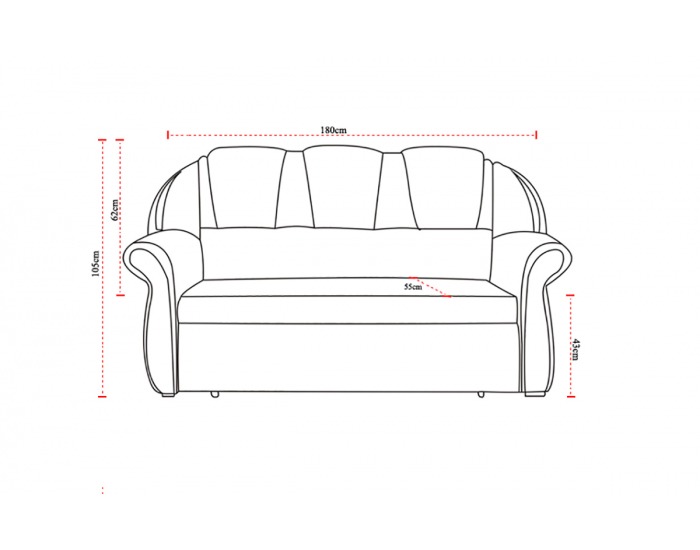 Rozkladacia sedacia súprava Latino 3+1+1 - tmavohnedá