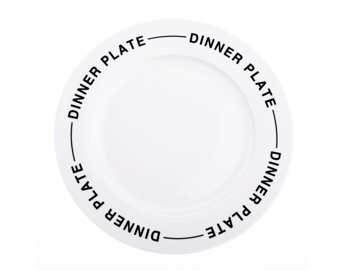 Porcelánová jedálenská súprava (12 ks) Laurel - biela / čierna