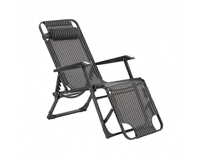 Záhradné lehátko Lauria - čierna