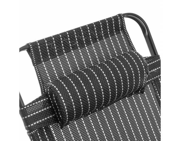 Záhradné lehátko Lauria - čierna