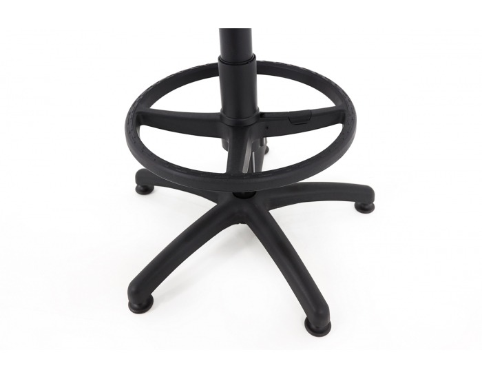 Dielenská stolička s podnožkou Laver BP RB - čierna