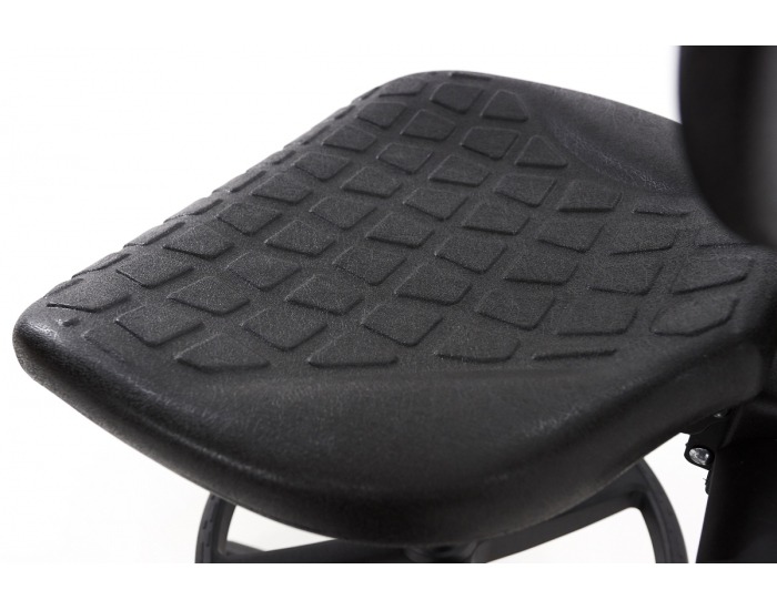 Dielenská stolička s podnožkou Laver BP RB - čierna