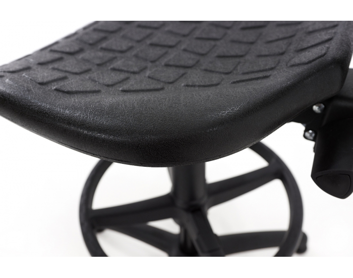 Dielenská stolička s podnožkou Laver BP RB - čierna