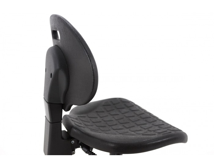 Dielenská stolička s podnožkou Laver BP RB - čierna