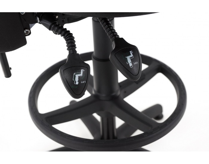 Dielenská stolička s podnožkou Laver BP RB - čierna