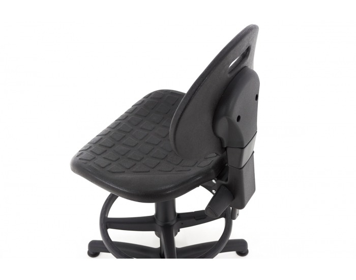 Dielenská stolička s podnožkou Laver BP RB - čierna