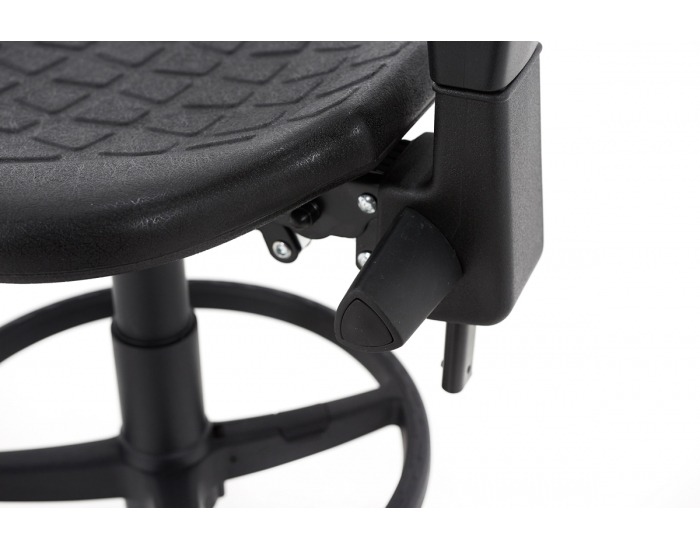 Dielenská stolička s podnožkou Laver BP RB - čierna