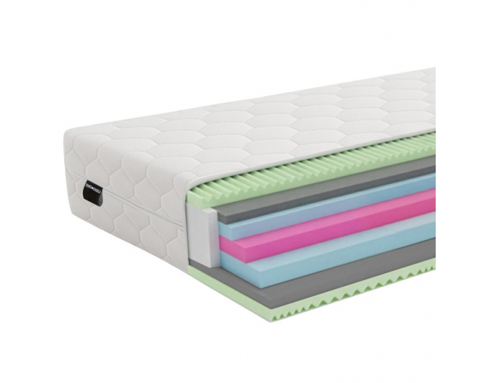 Penový matrac Layer 19 cm 180x200 cm - biela