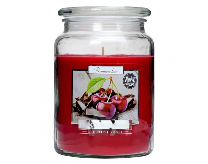 Vonná sviečka v skle Leana 700 g - priehľadná / ružová