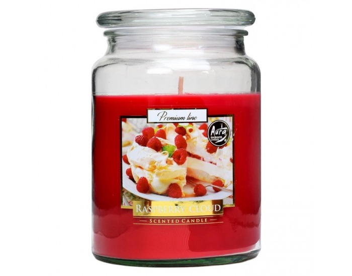 Vonná sviečka v skle Leana 500 g - priehľadná / červená