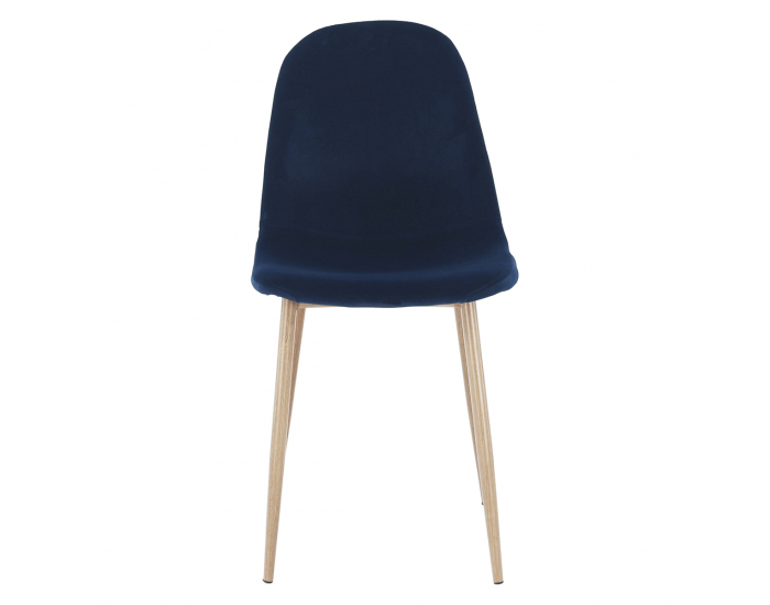 Jedálenská stolička Lega - modrá (Velvet) / buk