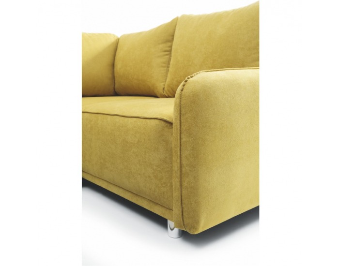 Rohová sedačka s rozkladom a úložným priestorom Lena L - horčicová