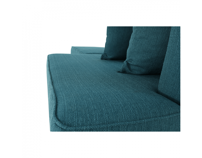 Leňoška s taburetkou Duran L - modrá