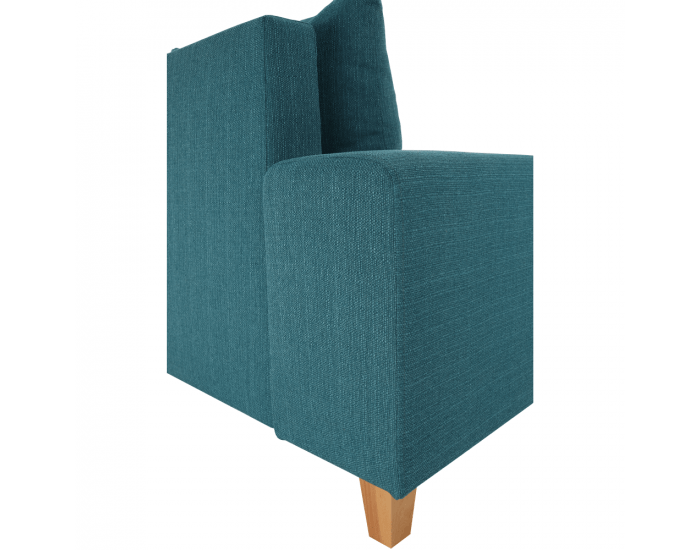 Leňoška s taburetkou Duran L - modrá