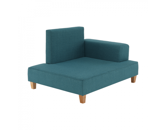 Leňoška s taburetkou Duran P - modrá