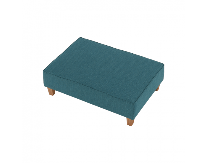 Leňoška s taburetkou Duran P - modrá