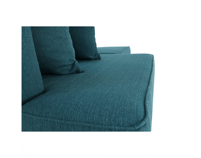 Leňoška s taburetkou Duran P - modrá