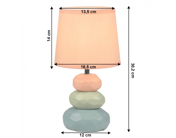 Stolná lampa Lenus - oranžová / zelená / modrá