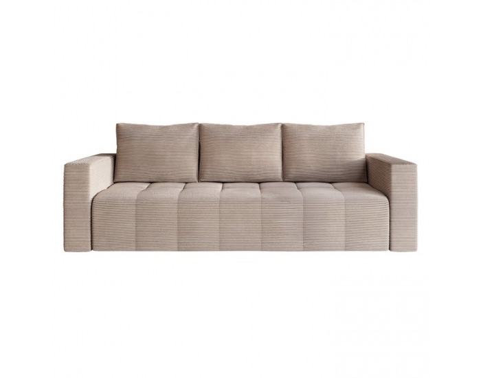 Rozkladacia pohovka s úložným priestorom Leony - béžová (taupe)