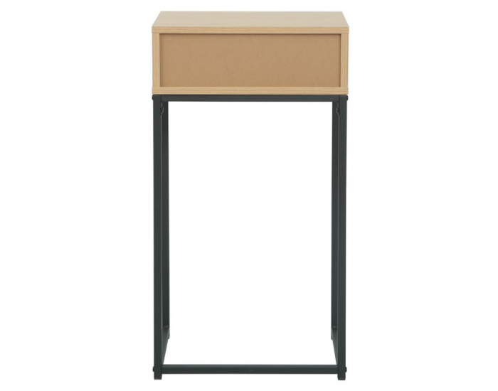 Konzolový stolík so zásuvkou Lertos - dub / čierna