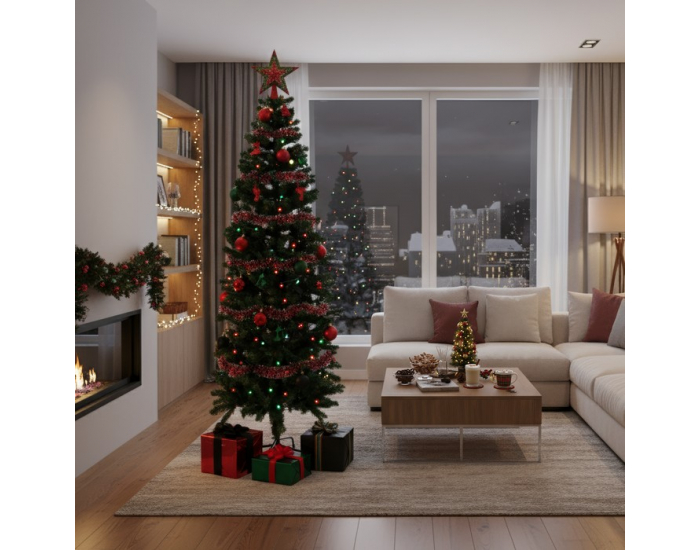 Vianočný stromček s kovovým stojanom Lesy 210 cm - zelená