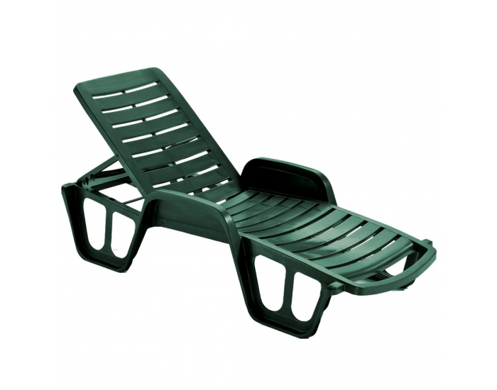 Záhradné stohovateľné lehátko Letno - zelená