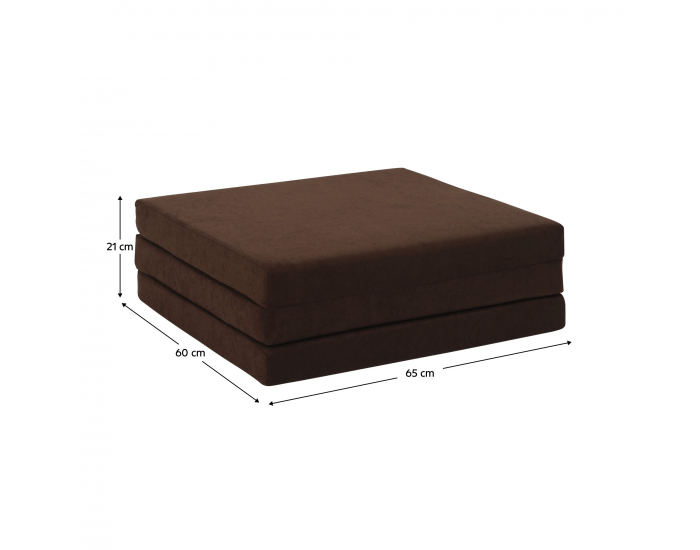 Skladací matrac Levi 65 - hnedá