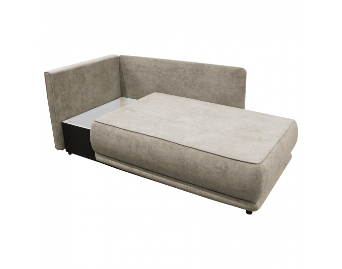 Rozkladacia pohovka s úložným priestorom Liami L - béžovosivá (taupe)