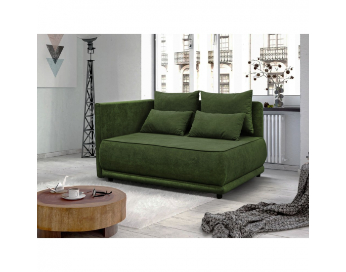 Rozkladacia pohovka s úložným priestorom Liami L - zelená