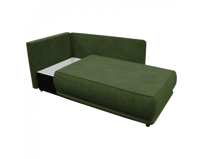 Rozkladacia pohovka s úložným priestorom Liami L - zelená