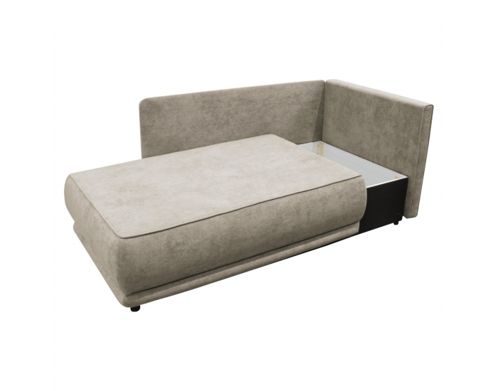 Rozkladacia pohovka s úložným priestorom Liami P - béžovosivá (taupe)