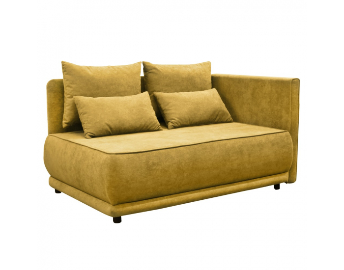 Rozkladacia pohovka s úložným priestorom Liami P - horčicová