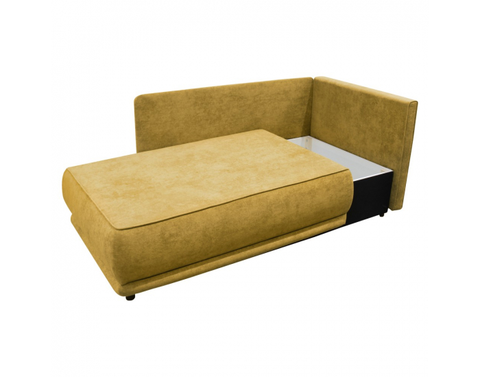 Rozkladacia pohovka s úložným priestorom Liami P - horčicová