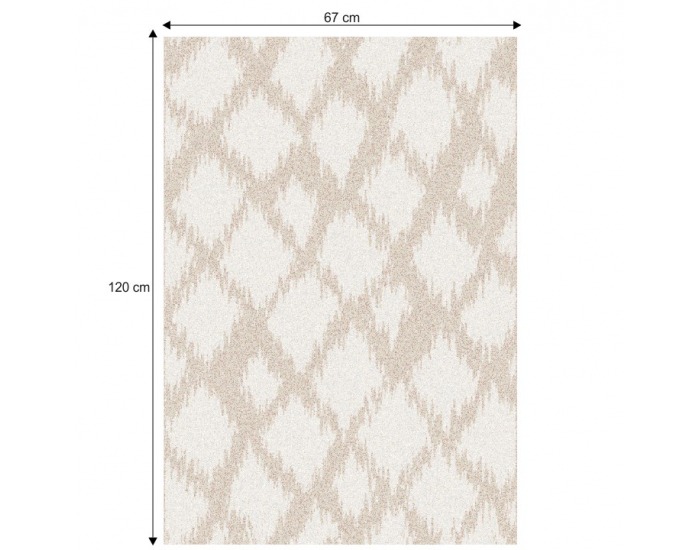 Koberec Libar 67x120 cm - krémová / biela