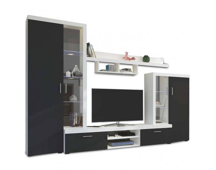 Obývacia stena Liberty - čierna / biela