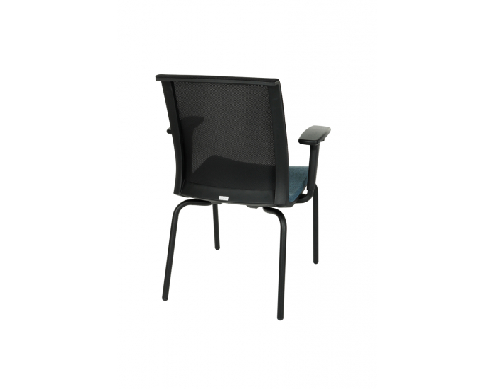 Konferenčná stolička s podrúčkami Libon 4L BS R1 - modrá / čierna
