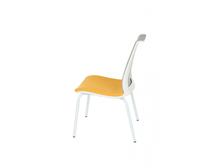 Konferenčná stolička Libon 4L WS - žltá / sivá / biela
