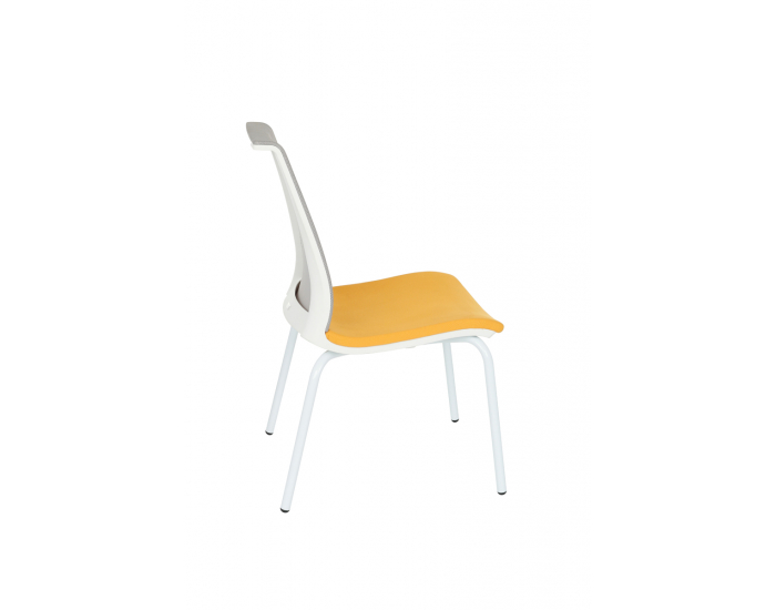 Konferenčná stolička Libon 4L WS - žltá / sivá / biela