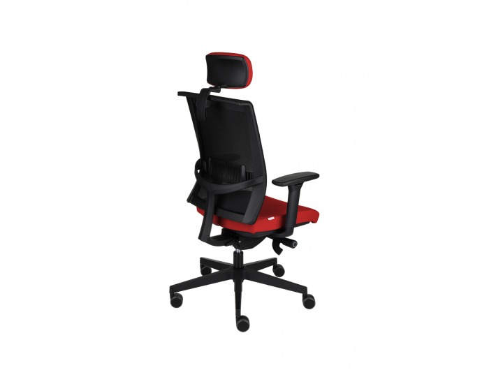 Kancelárska stolička s podrúčkami Libon BS HD - červená / čierna