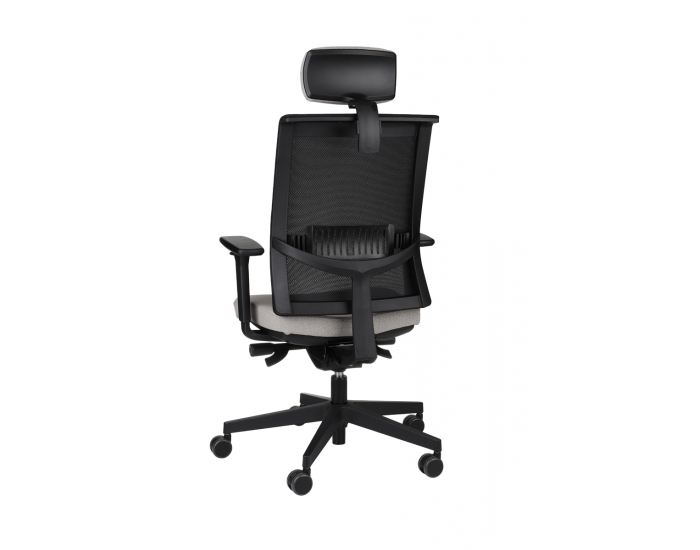 Kancelárska stolička s podrúčkami Libon BS HD - sivá / čierna