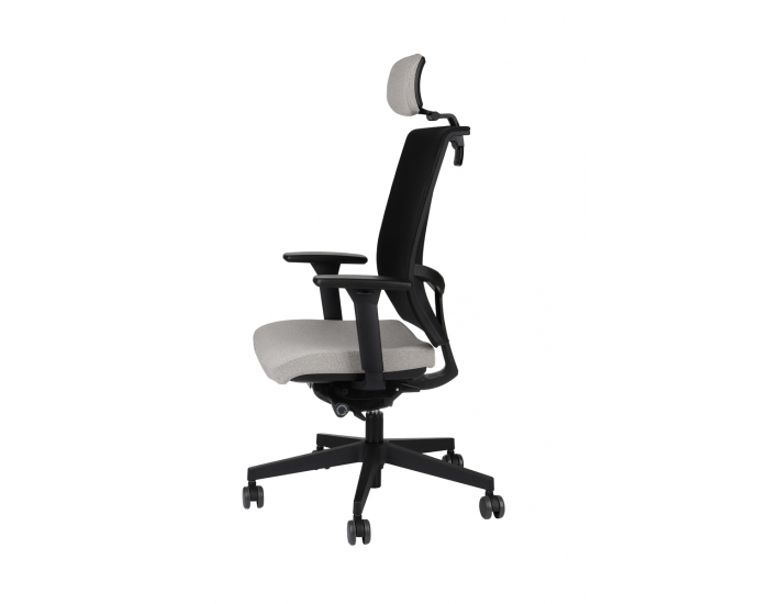 Kancelárska stolička s podrúčkami Libon BS HD - sivá / čierna