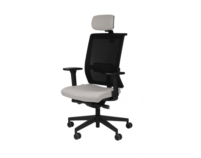 Kancelárska stolička s podrúčkami Libon BS HD - sivá / čierna