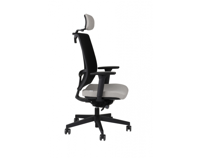 Kancelárska stolička s podrúčkami Libon BS HD - sivá / čierna