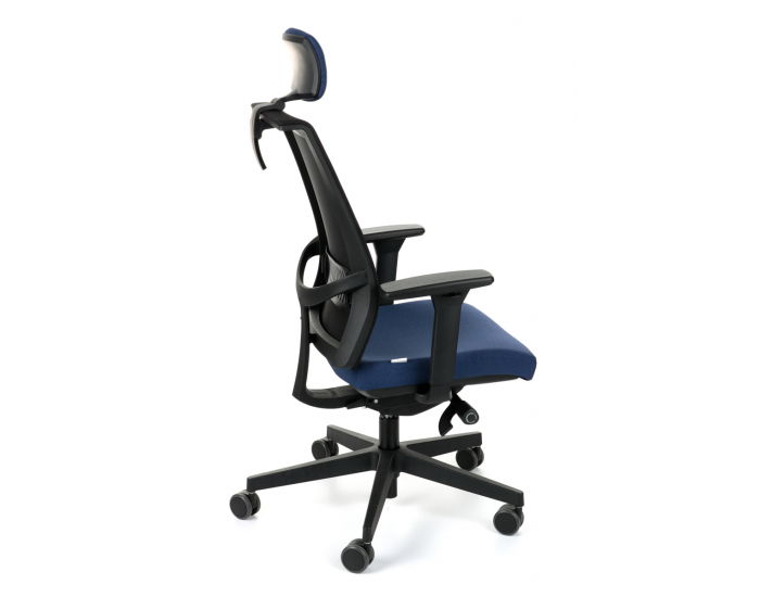 Kancelárska stolička s podrúčkami Libon BS HD - tmavomodrá / čierna