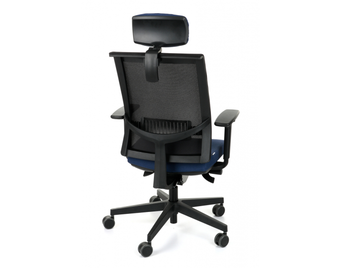 Kancelárska stolička s podrúčkami Libon BS HD - tmavomodrá / čierna