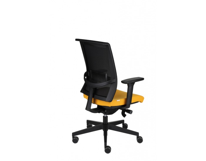 Kancelárska stolička s podrúčkami Libon BS - žltá / čierna