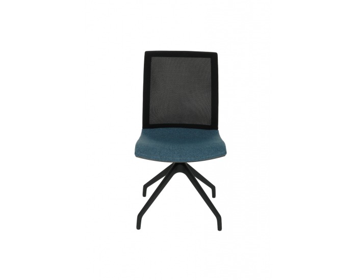 Konferenčná stolička Libon Cross BS - modrá / čierna