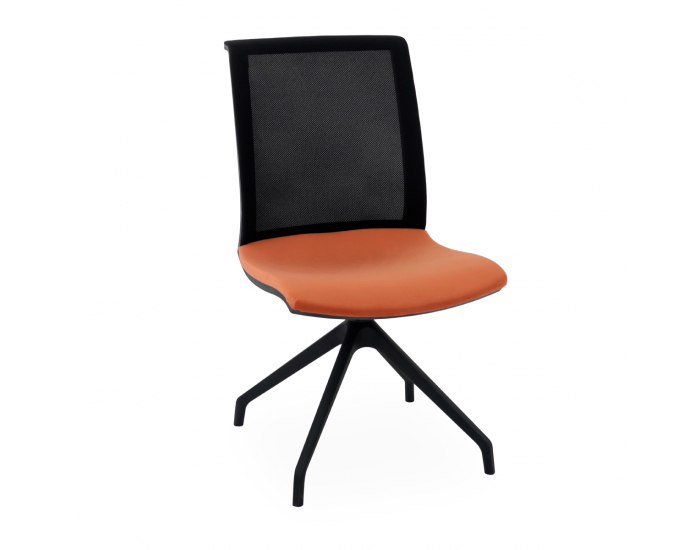 Konferenčná stolička Libon Cross BS - oranžová / čierna