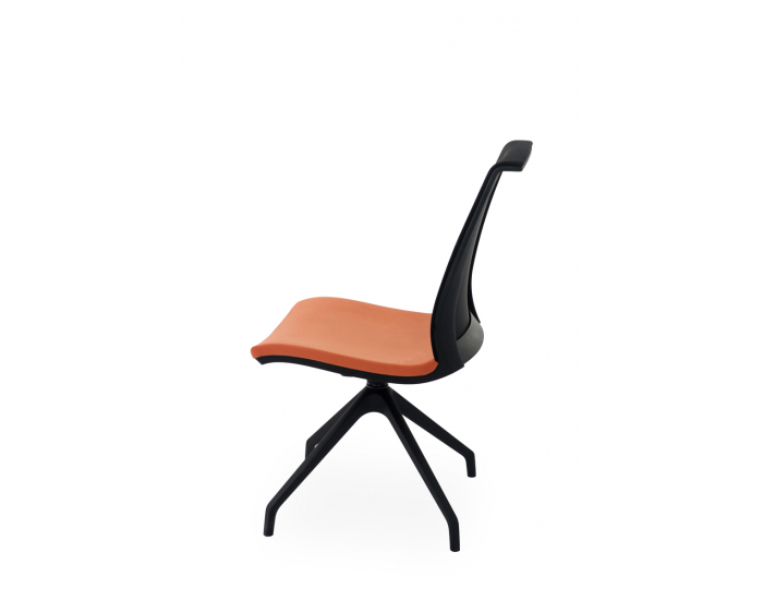 Konferenčná stolička Libon Cross BS - oranžová / čierna