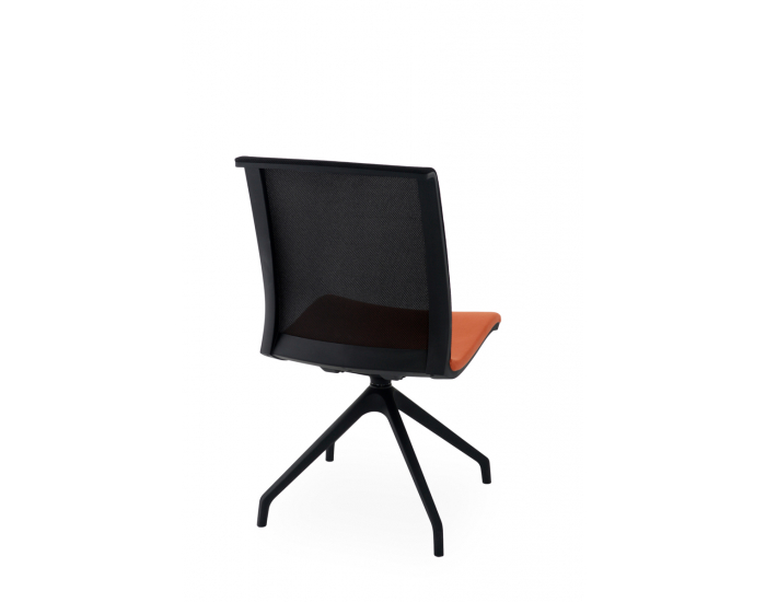 Konferenčná stolička Libon Cross BS - oranžová / čierna
